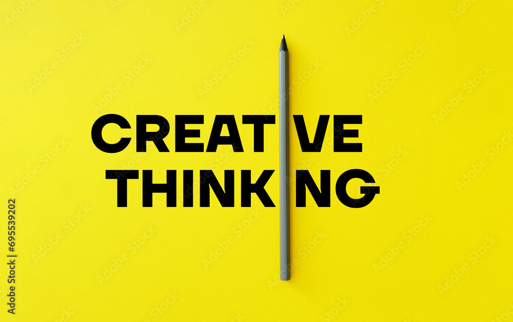 Poster Creative thinking is shown using the text