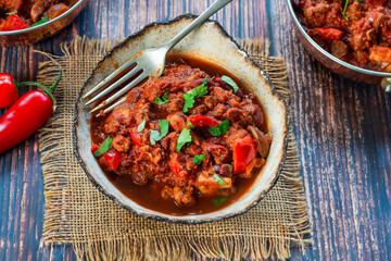 Vegetarian chili con carne with quorn mince