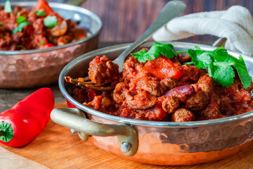 Vegetarian chili con carne with quorn mince