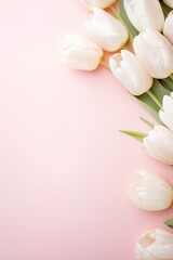 Background in soft pastel colors in the theme of March 8th. Women's Day. Copy space