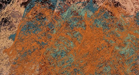 Abstract raster grunge background with blurred wavy smears of paint
