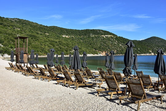 gorgeous beech Antisamos near village Sami on island Kefalonia,Greece
