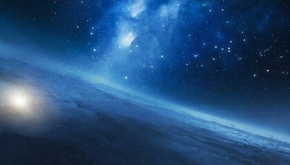 blue space background