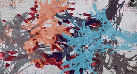 Abstract grunge background with a texture of multicolored blurry paint