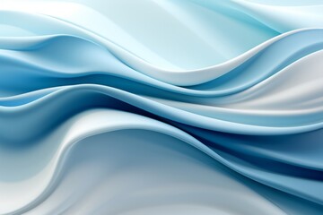 Fototapeta premium Abstract Blue and White Wavy Background