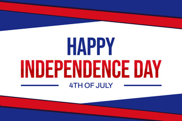 Fototapeta premium Happy Birthday America. 4th of July. Excellent gift card to the day of Independence. illustration on white backdrop