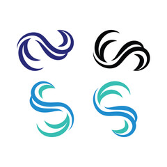 Fototapeta na wymiar wave logo vector elements, wave logo icon template, wave logo vector illustration