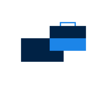 Isolated credit card and briefcase . Vector illustration in flat style design.	