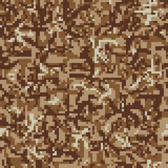 Camouflage seamless pattern pixelated digital.