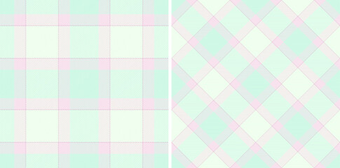 Seamless pattern check of tartan textile fabric with a background plaid vector texture.