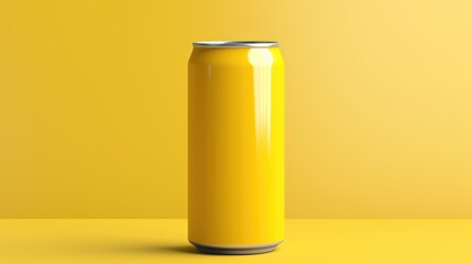 A mock-up of a can of soda.