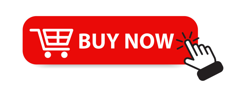 Buy now icon.Buy now button with hand cursor. Click button isolated. Online shopping.Buy now button.