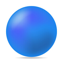 Blue ball or sphere. Vector illustration on a white background