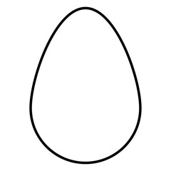 Easter egg outline icon. Vector illustration isolated on white background