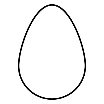 recommend clip art: Easter egg outline icon. Vector illustration isolated on white background