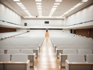 Fototapeta premium empty conference room with chairs Office, Meeting Room, Convention Center, No People, Empty