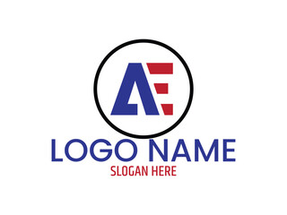 AE letter logo vector template