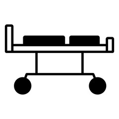 stretcher solid glyph icon illustration
