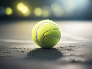 tennis ball on the court