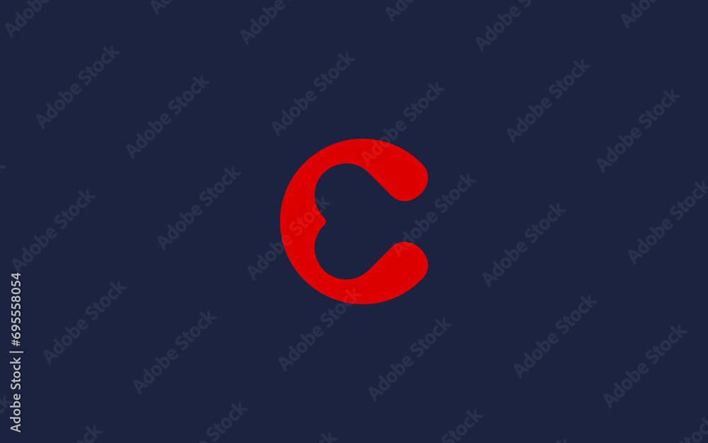 Wall mural letter c with love logo icon design vector design template inspiration