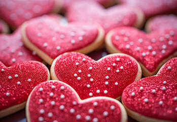 heart shaped candies generative by AI technology