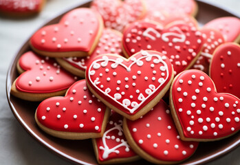 heart shaped candy generative by AI technology