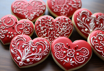 heart shaped candies generative by AI technology