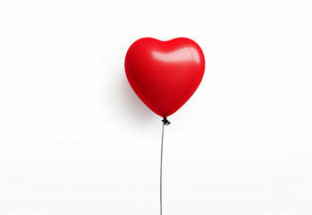 red balloon heart generative by AI technology