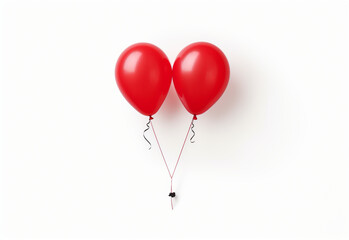 red balloon isolated generative by AI technology