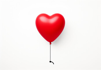 red heart balloon generative by AI technology