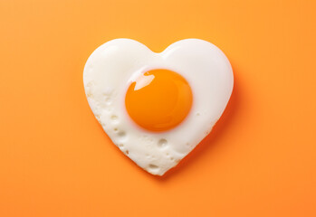 heart shaped egg generative by AI technology