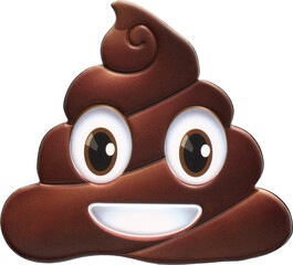 Shit Emoji Cartoon Sticker -  Ready to use PNG Cutout Premium Isolated Image