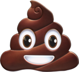 Shit Emoji Cartoon Sticker -  Ready to use PNG Cutout Premium Isolated Image