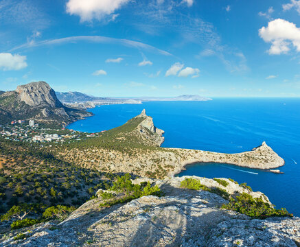 Coastline of Novyj Svit summer view (Crimea, Ukraine)