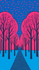 valentine's day forest