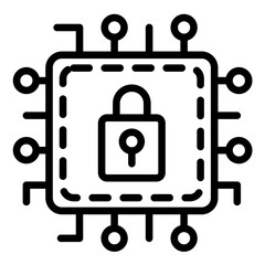 Security Technology Icon Style