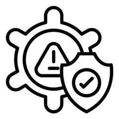 Obraz premium Security Risk Assessment Icon Style