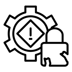 Obraz premium Breach Mitigation Icon Style