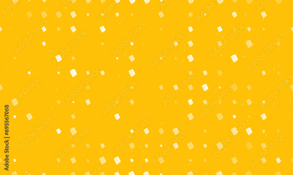 Poster seamless background pattern of evenly spaced white magic book symbols of different sizes and opacity