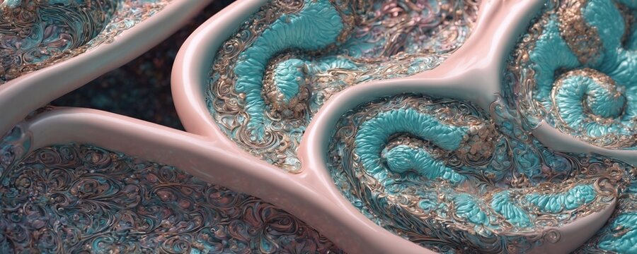 a close up of a cell with a pattern