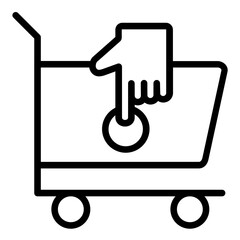 Shopping Button Icon Style