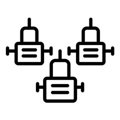 Obraz premium Robotics Team Icon Style