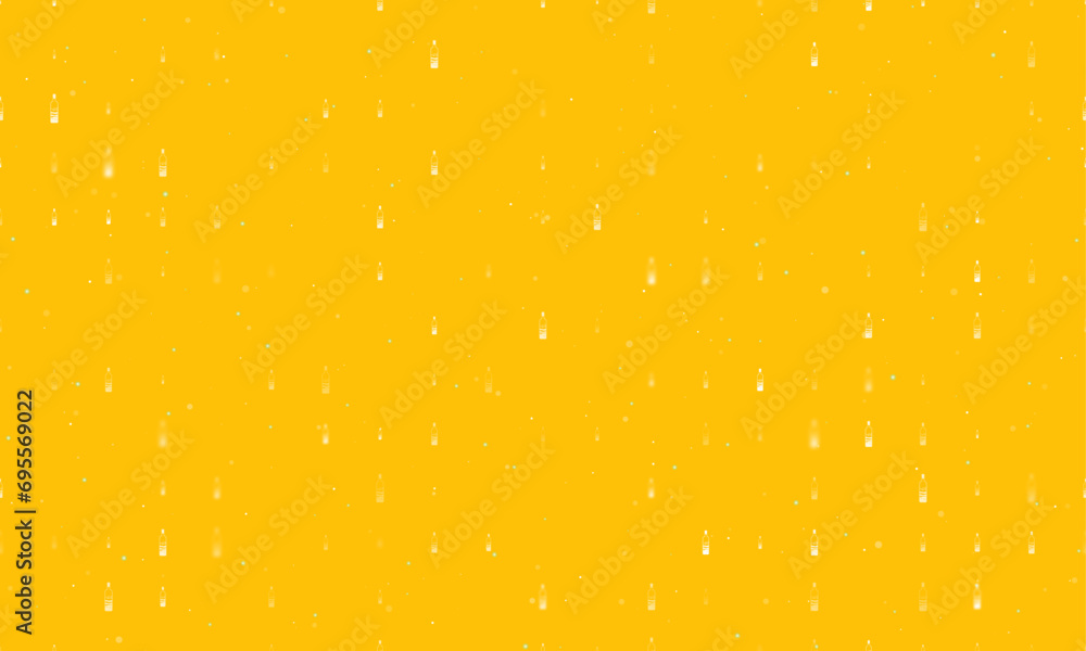 Poster seamless background pattern of evenly spaced white the world in a bottle symbols of different sizes 