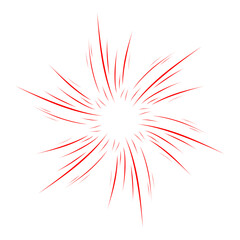 Obraz premium Illustration of Red Fireworks