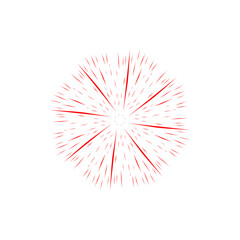 Illustration of Red Fireworks