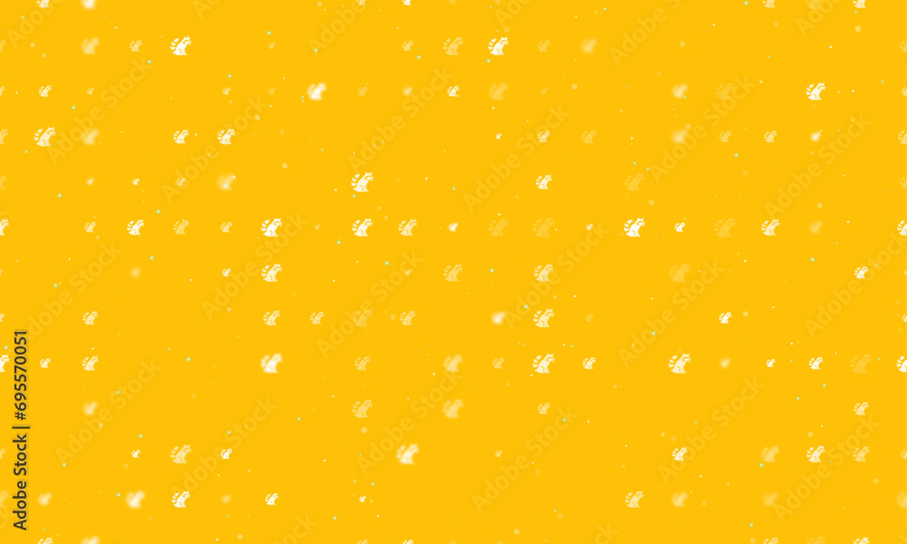 Aufkleber seamless background pattern of evenly spaced white raccoon symbols of different sizes and opacity. v
