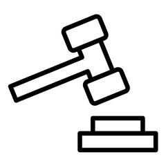 Law Gavel Icon Style