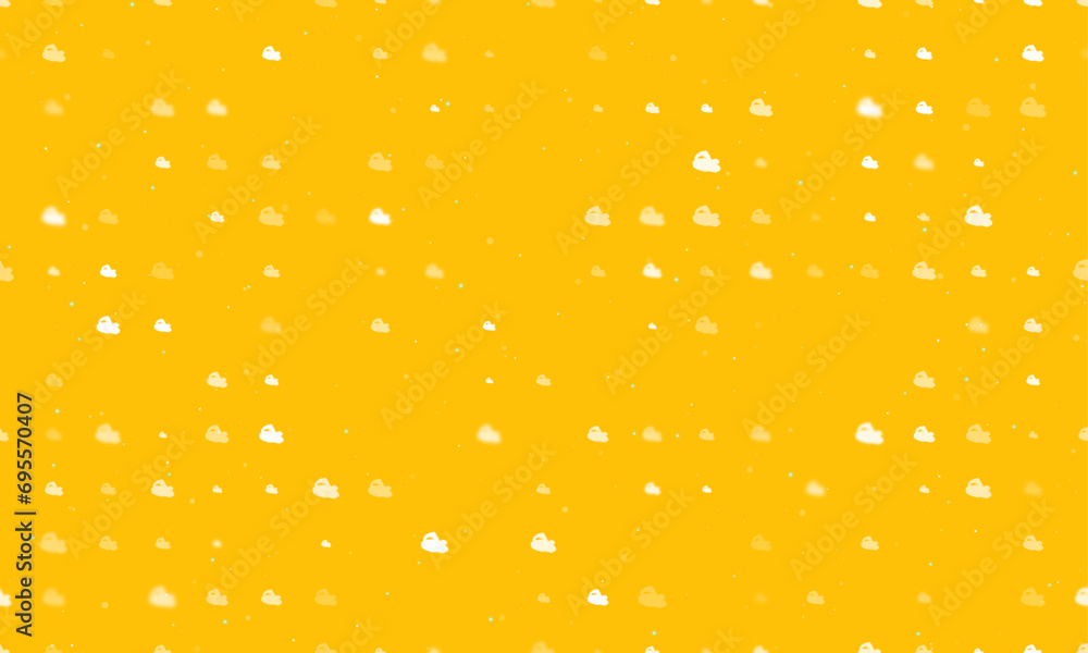 Poster seamless background pattern of evenly spaced white electric plane symbols of different sizes and opa