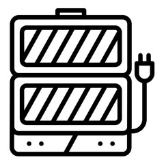 Electric grill Icon Style