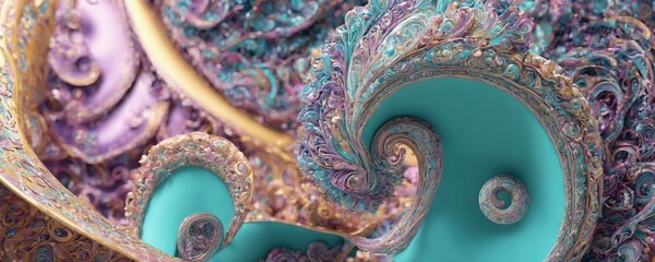 a close up of a blue and gold sculpture